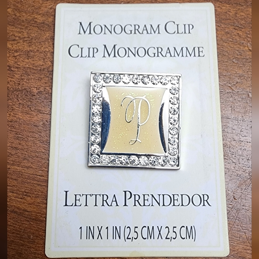 Silver and Gold Monogram Clip